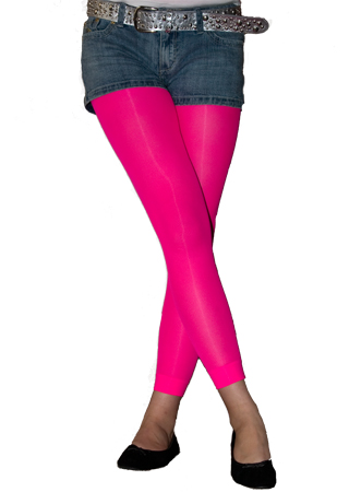 Model in Pamela Mann Flo Pink Footless Tights