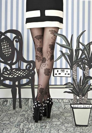 Red or Dead Pammy Tights